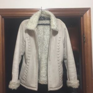 Womans Shearling Coat Size Medium